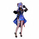 Game Genshin Impact Ganyu Cosplay Costume Wig Women Girls Elegant Slim Dress