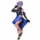 Game Genshin Impact Ganyu Cosplay Costume Wig Women Girls Elegant Slim Dress