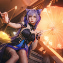 Game Genshin Impact Keqing Cosplay Costume Suit Ke Qing Dress