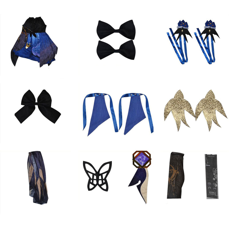 Game Genshin Impact Keqing Cosplay Costume Suit Ke Qing Dress