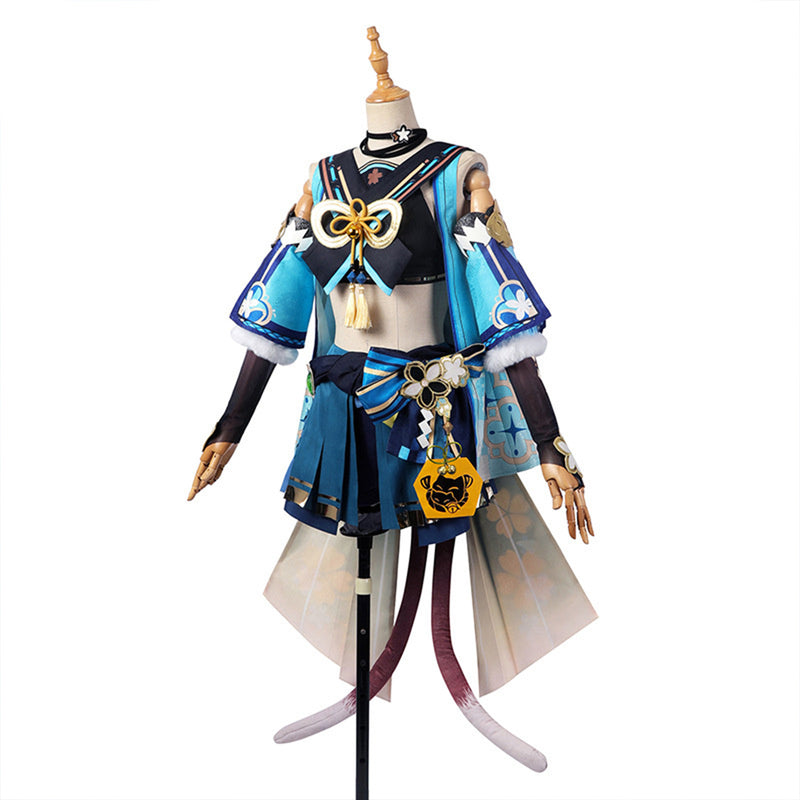 Game Genshin Impact Kirara Cosplay Costume Women Dress Cat Ear Tail Accessories