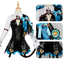 Game Genshin Impact Lynette Cosplay Costume Ears Skirt Glove Tail