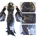 Game Genshin Impact Shenhe Cosplay Costume Women Cheongsam Dress Wig