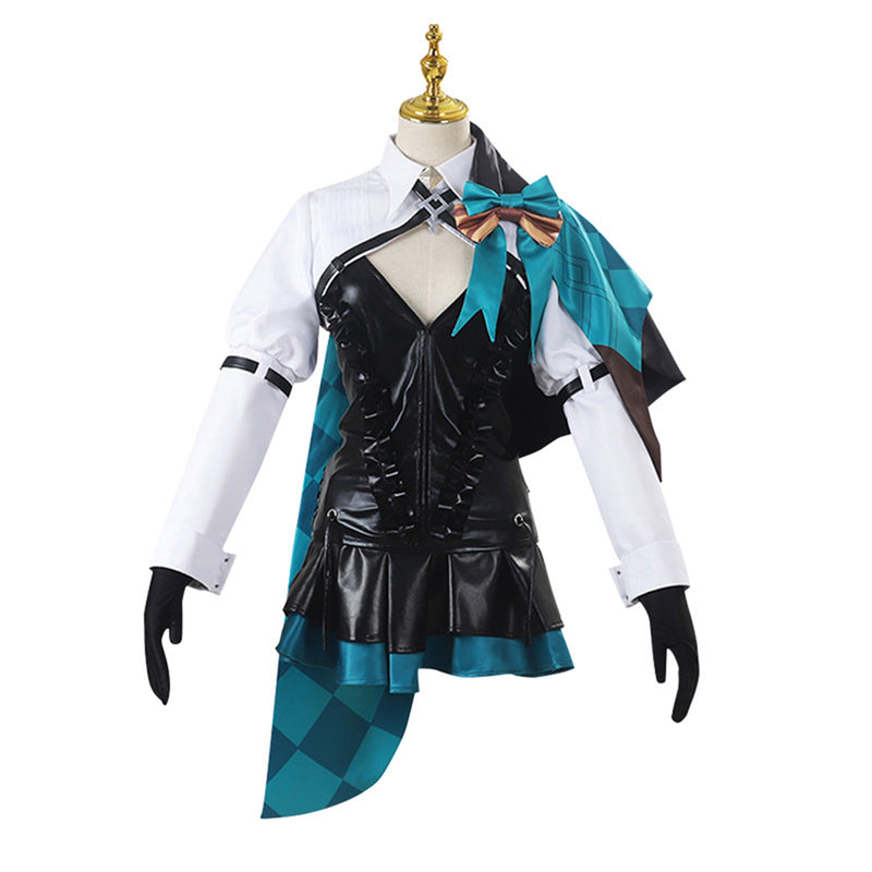 Game Genshin Impact for Fontaine Lynette Cosplay Costume Dress Ears Tail