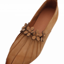 Genuine Leather Women Flower Spring Breathable Soft Sole Pointed shoes - AwwwCos