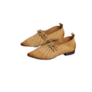 Genuine Leather Women Flower Spring Breathable Soft Sole Pointed shoes - AwwwCos