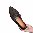 Genuine Leather Women Flower Spring Breathable Soft Sole Pointed shoes - AwwwCos