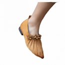 Genuine Leather Women Flower Spring Breathable Soft Sole Pointed shoes - AwwwCos