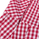 German Beer Festival Cosplay Red Apron Plaid Dress Oktoberfest Dirndl Costume - AwwwCos
