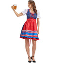 German Beer Festival Cosplay Red Apron Lace Dress Oktoberfest Dirndl Costume - AwwwCos