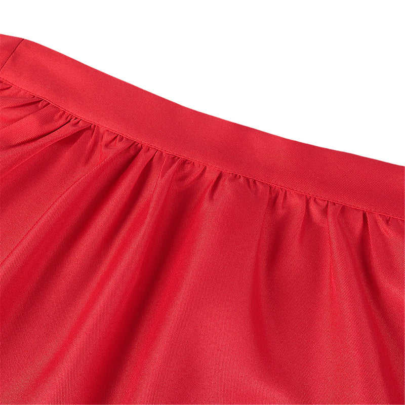 German Beer Festival Cosplay Red Apron Lace Dress Oktoberfest Dirndl Costume - AwwwCos