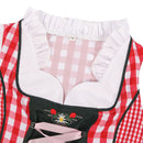 German Beer Festival Cosplay Red Plaid Miad Dress Oktoberfest Dirndl Costume - AwwwCos