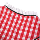 German Beer Festival Cosplay Red Plaid Miad Dress Oktoberfest Dirndl Costume - AwwwCos