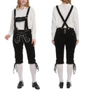 Germany Munich Bavarian Oktoberfest Cosplay Suede Lace-up Half Length Jumpsuit