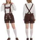 Germany Munich Bavarian Oktoberfest Lace-up Suede Material Lace-up Overalls