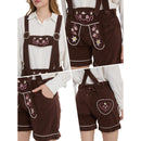 Germany Munich Bavarian Oktoberfest Lace-up Suede Material Lace-up Overalls