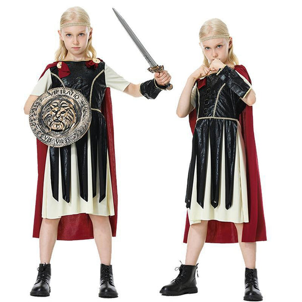 Girl Spartan Warrior Ancient Roman Gladiator Soldier Cosplay Costume
