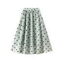 Girl Summer Mesh Polka Dot Print Knee Length Elegant Midi Skirts - AwwwCos