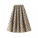 Girl Summer Mesh Polka Dot Print Knee Length Elegant Midi Skirts - AwwwCos
