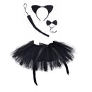 Girls Animal Cat Cosplay Costume Crocheted Tutu Dress Tattoo Tail Headband - AwwwCos