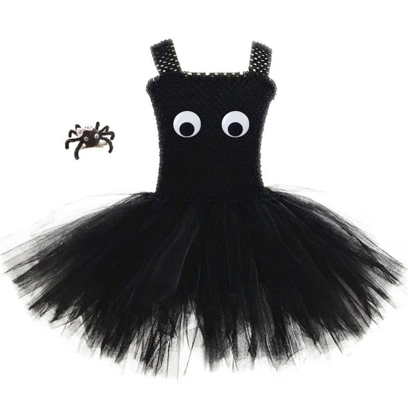 Girls Animal Cat Cosplay Costume Crocheted Tutu Dress Tattoo Tail Headband - AwwwCos