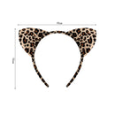 Girls Animal Cosplay Party Leopard Plush Ear Headband Temporary Tattoo Tail - AwwwCos