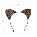 Girls Animal Cosplay Party Leopard Plush Ear Headband Temporary Tattoo Tail - AwwwCos