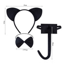 Girls Animal Cosplay Party Leopard Plush Ear Headband Temporary Tattoo Tail - AwwwCos