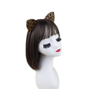 Girls Animal Cosplay Party Leopard Plush Ear Headband Temporary Tattoo Tail - AwwwCos