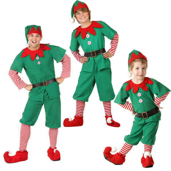 Girls Boys Men Women Christmas Santa's Helper Elf Cosplay Costume - AwwwCos