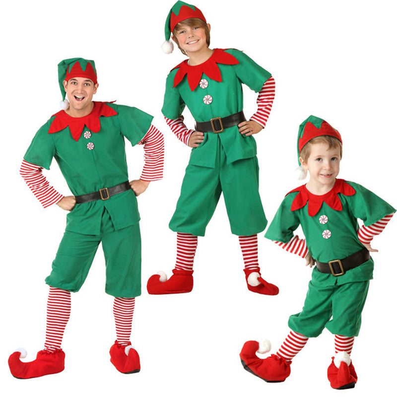 Girls Boys Men Women Christmas Santa's Helper Elf Cosplay Costume - AwwwCos