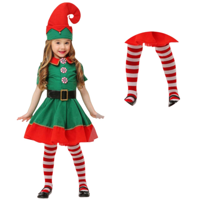 Girls Boys Men Women Christmas Santa's Helper Elf Cosplay Costume - AwwwCos