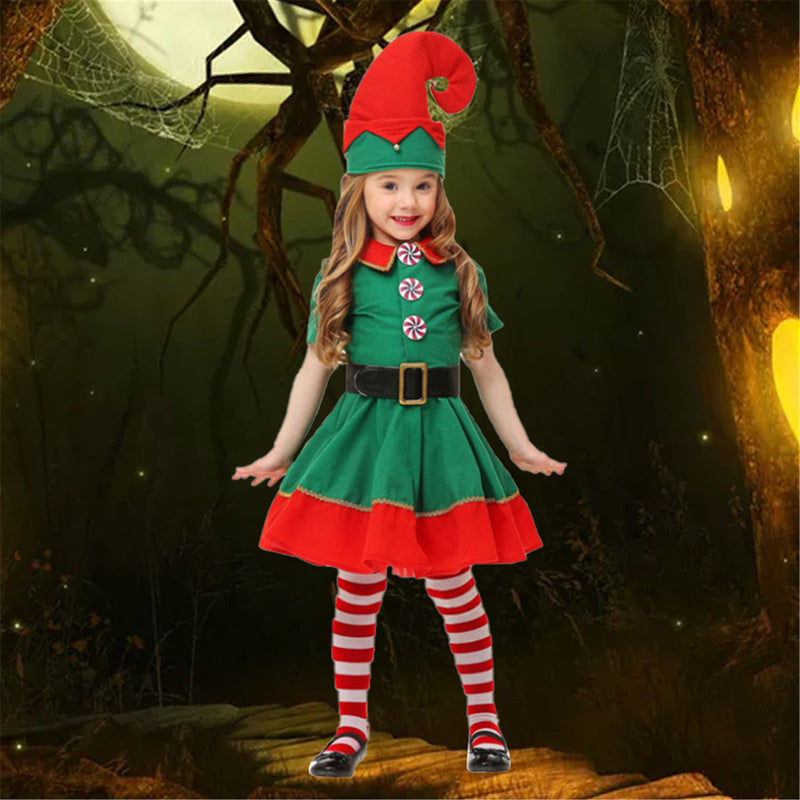 Girls Boys Men Women Christmas Santa's Helper Elf Cosplay Costume - AwwwCos