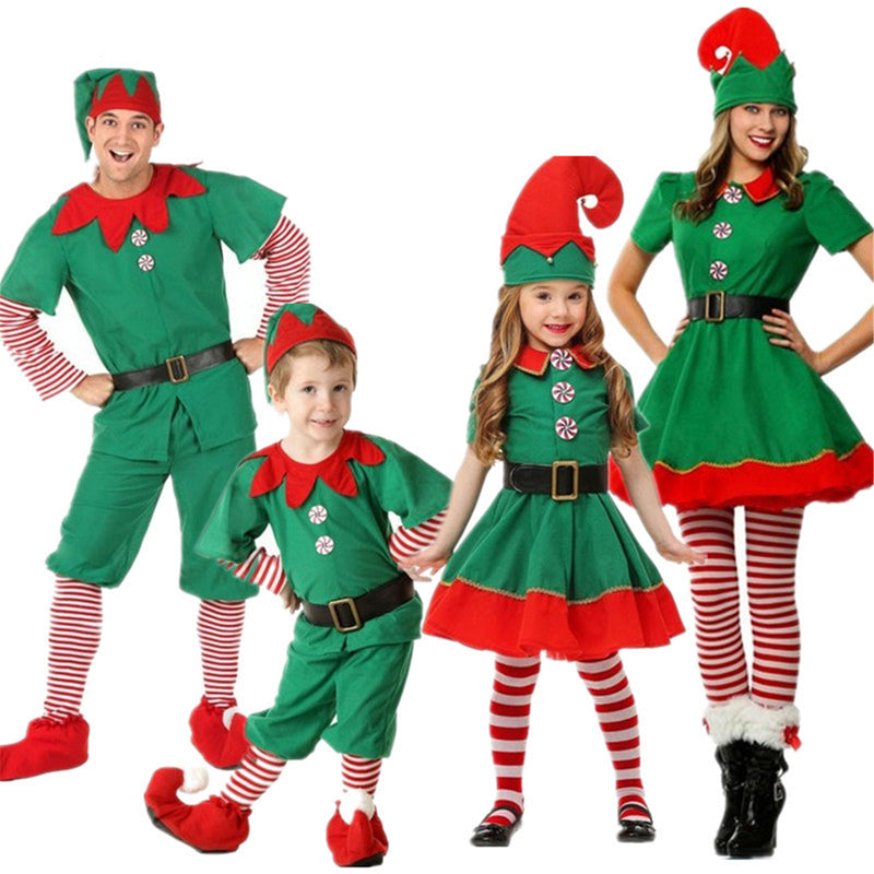 Girls Boys Men Women Christmas Santa's Helper Elf Cosplay Costume - AwwwCos
