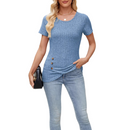 Girls Round Neck Asymmetrical Split Bodycon Dress Sweater