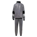 Gold Silver Color Block 2 Piece 80s Retro Hip Hop Disco Tracksuit Jacket Pants - AwwwCos