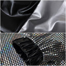 Gold Silver Color Block 2 Piece 80s Retro Hip Hop Disco Tracksuit Jacket Pants - AwwwCos