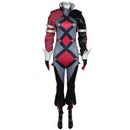 Gotham Knights Harley Quinn Cosplay Costume Jumpsuit Mini Coat - AwwwCos