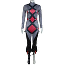 Gotham Knights Harley Quinn Cosplay Costume Jumpsuit Mini Coat - AwwwCos