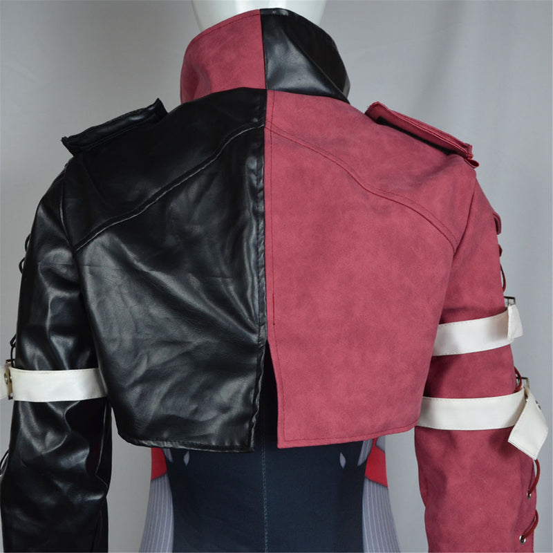 Gotham Knights Harley Quinn Cosplay Costume Jumpsuit Mini Coat