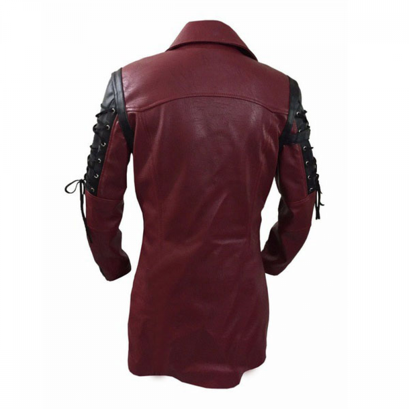 Gothic Motorcycle Biker Coat Faux Leather Jacket Overcoat