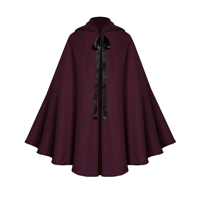 Gothic Steampunk Cloak Medieval Shakespeare Theater Hooded Cape - AwwwCos