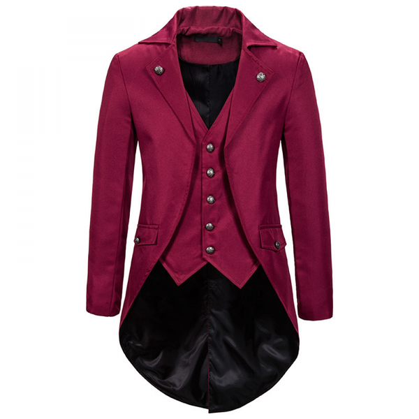 Gothic Tailcoat Tuxedo Jacket Dinner Party Wedding Blazer Suit Jacket
