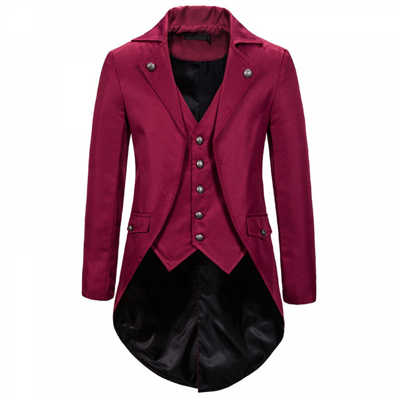 Gothic Tailcoat Tuxedo Jacket Dinner Party Wedding Blazer Suit Jacket - AwwwCos