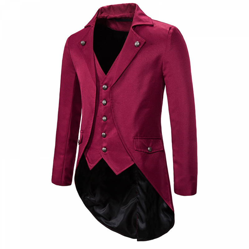 Gothic Tailcoat Tuxedo Jacket Dinner Party Wedding Blazer Suit Jacket - AwwwCos