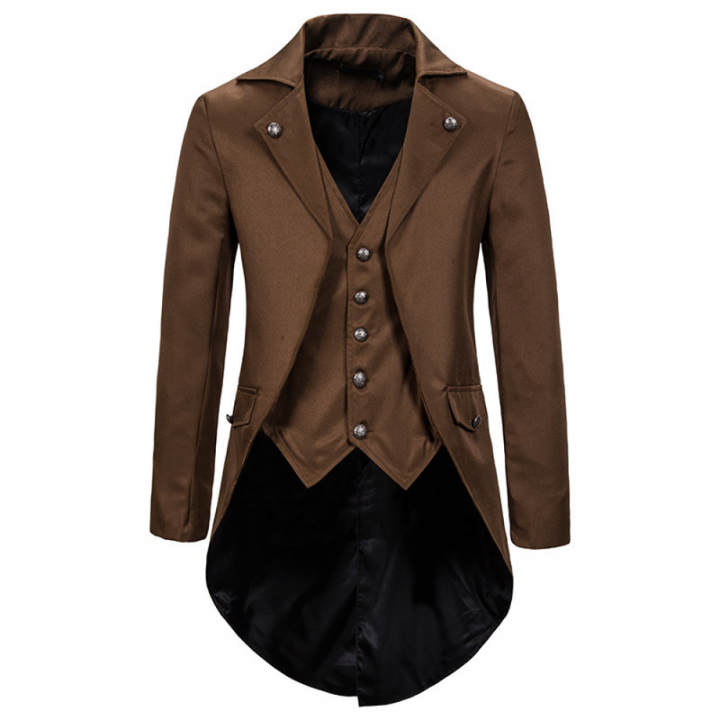 Gothic Tailcoat Tuxedo Jacket Dinner Party Wedding Blazer Suit Jacket - AwwwCos