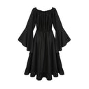 Gothic Vintage Renaissance Off Shoulder Bell Sleeve High Low Dress - AwwwCos