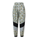 Grey Floral Color Block 2 Piece 80s Retro Hip Hop Disco Tracksuit Jacket Pants - AwwwCos