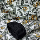 Grey Floral Color Block 2 Piece 80s Retro Hip Hop Disco Tracksuit Jacket Pants - AwwwCos