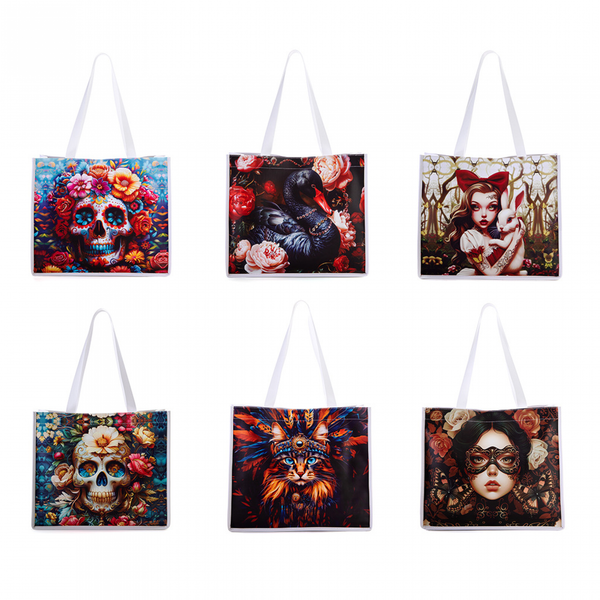 Halloween Fashion Ghost Head Printed Casual Large Capacity Shopping Bag - AwwwCos
